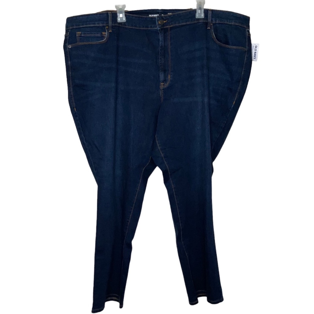 Old Navy 28 Jeans MID-RISE POWER SLIM STRAIGHT Dark Wash Stretch Casual